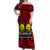 Marquesas Islands Off Shoulder Long Dress Simple Style - Red LT8 - Polynesian Pride