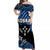 FSM Kosrae Off Shoulder Long Dress Unique Vibes - Blue LT8 - Polynesian Pride