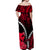 Wallis and Futuna Off Shoulder Long Dress Polynesian Style Red Color LT6 - Polynesian Pride