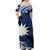 Nauru Off Shoulder Long Dress Hibiscus Mix Polynesian No.1 LT6 - Polynesian Pride