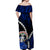 Northern Mariana Islands Off Shoulder Long Dress Polynesian Style Blue Color LT6 - Polynesian Pride