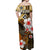 Hawaii Turtle Off Shoulder Long Dress Gold Style LT6 - Polynesian Pride