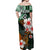 Hawaii Turtle Off Shoulder Long Dress Green Style LT6 - Polynesian Pride