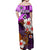 Hawaii Pineapple Off Shoulder Long Dress Purple Style LT6 - Polynesian Pride