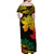 Guam Off Shoulder Long Dress Hibiscus Style LT6 - Polynesian Pride