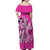 Hawaii Hula Girl Off Shoulder Long Dress Polynesian Pink Style LT6 - Polynesian Pride