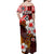 Hawaii Ukulele Off Shoulder Long Dress Red Style LT6 - Polynesian Pride