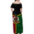 Vanuatu Off Shoulder Long Dress Polynesian Patterns Mix Flag LT6 - Polynesian Pride