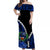 Pohnpei Off Shoulder Long Dress Polynesian Style LT6 Long Dress Blue - Polynesian Pride