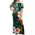 Hawaii Pineapple Off Shoulder Long Dress Green Style LT6 Long Dress Green - Polynesian Pride