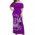 Hawaii Tiki Off Shoulder Long Dress Polynesian Purple Style LT6 Long Dress Purple - Polynesian Pride