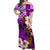 Hawaii Pineapple Off Shoulder Long Dress Purple Style LT6 Long Dress Purple - Polynesian Pride