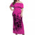 Hawaii King Off Shoulder Long Dress Polynesian Pink Style LT6 Long Dress Pink - Polynesian Pride