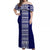 Queen Salote College Long Dress Tonga Simple Style LT6 Long Dress Blue - Polynesian Pride