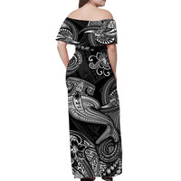Hawaii Hammer Shark Polynesian Matching Dress and Hawaiian Shirt Matching Couples Outfit Unique Style Black LT8 - Polynesian Pride