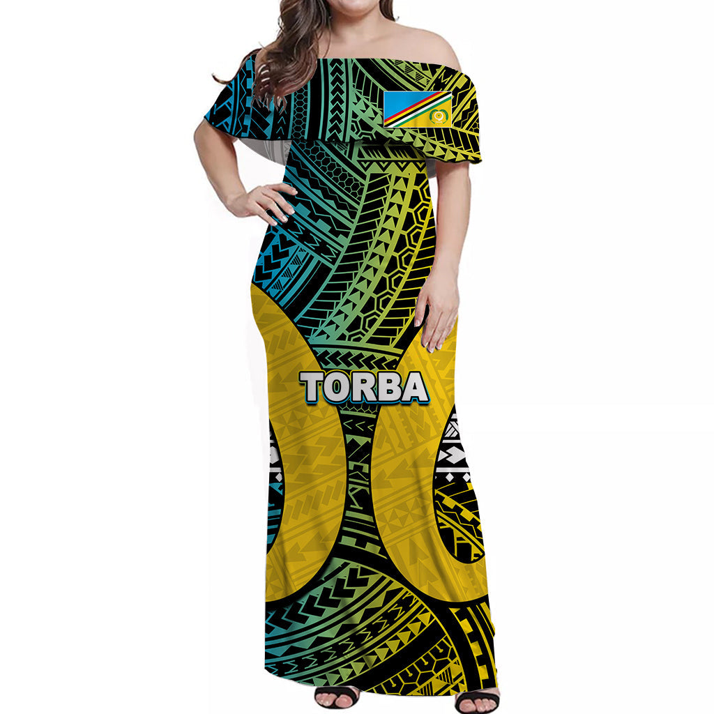 Polynesian Torba Of Vanuatu Off Shoulder Long Dress LT6 Women Art - Polynesian Pride