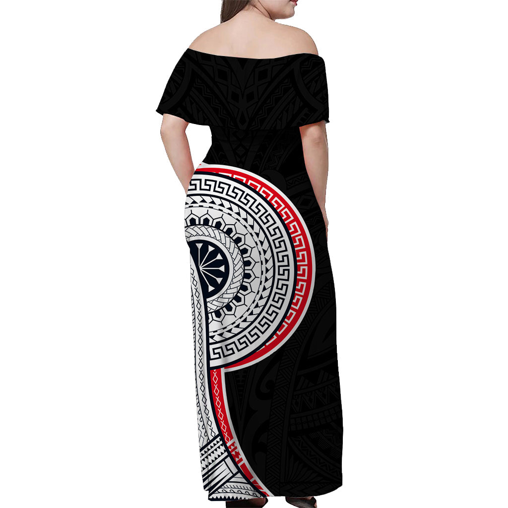 Samoa Tribal Tattoo BLong Dress No.4 LT6 - Polynesian Pride