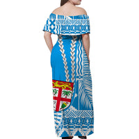 Custom Polynesian Matching Hawaiian Shirt and Dress Fiji Masi Tapa Patterns Blue Style LT6 - Polynesian Pride
