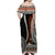 Bula Fiji Off Shoulder Long Dress Masi Tapa Patterns Style LT6 - Polynesian Pride