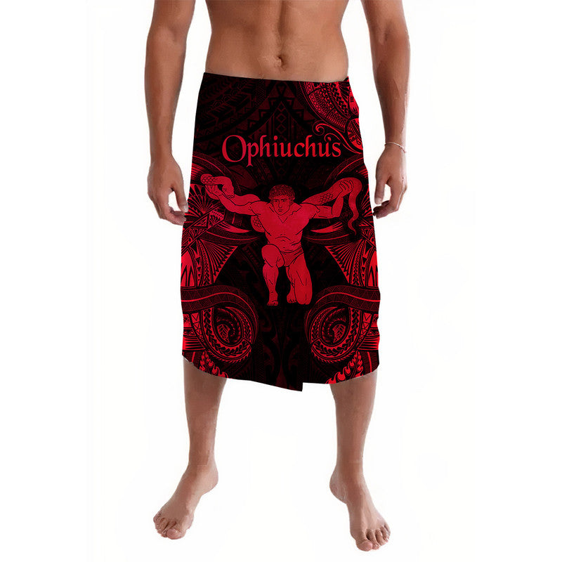 Ophiuchus Zodiac Polynesian Lavalava Unique Style Red LT8 Red - Polynesian Pride