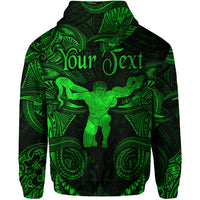 Custom Ophiuchus Zodiac Polynesian Zip Hoodie Unique Style Green LT8 - Polynesian Pride