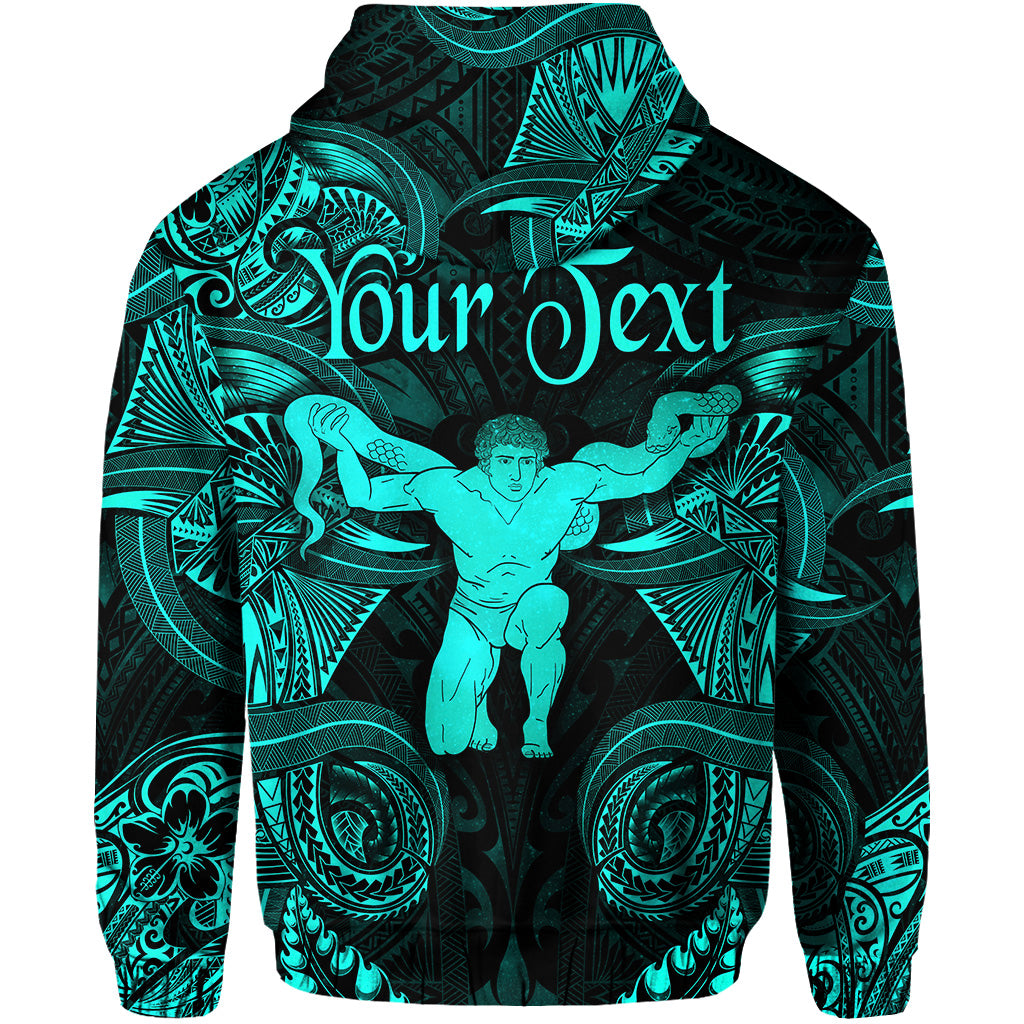 Custom Ophiuchus Zodiac Polynesian Hoodie Unique Style Turquoise LT8 - Polynesian Pride