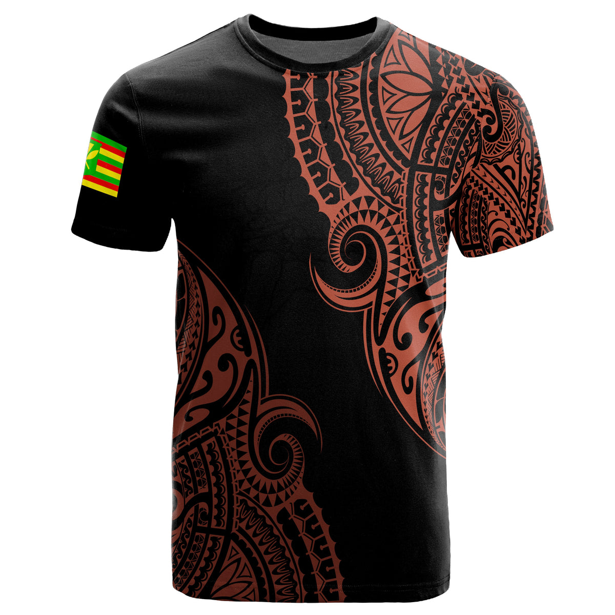 Personalized Hawaii Kanaka Map Polynesian Warrior Ikaika Unisex T Shirt William Style Orange - Polynesian Pride