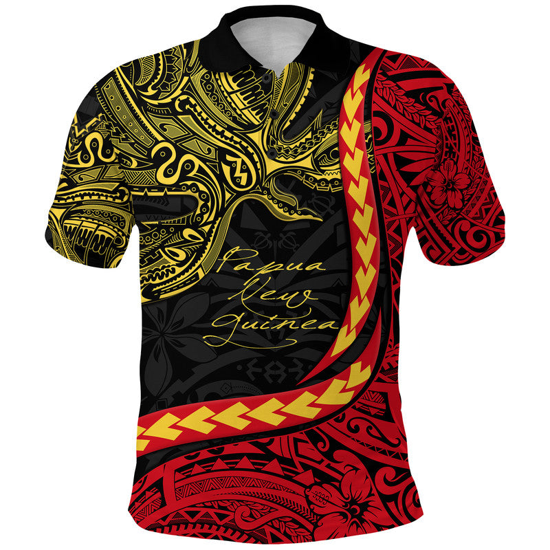 Papua New Guinea Polo Shirt Unique Bird Style LT9 Black - Polynesian Pride