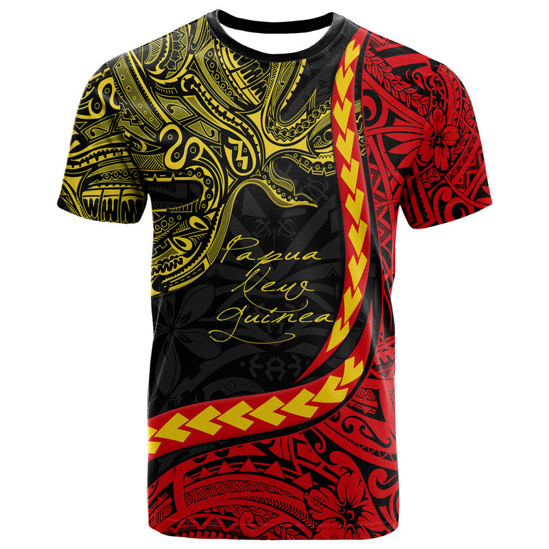 Papua New Guinea T Shirt Unique Bird Style LT9 Black - Polynesian Pride