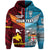 Custom Papua New Guinea Fiji Hoodie Polynesian Tapa Together Bright Color LT8 - Polynesian Pride