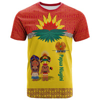 Papua New Guinea T Shirt Indigenous PNG Huli Tapa Style LT9 Adult Yellow - Polynesian Pride
