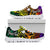 Papua New Guinea Custom Personalised Sneakers - Rainbow Polynesian Pattern - Polynesian Pride