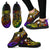 Papua New Guinea Custom Personalised Sneakers - Rainbow Polynesian Pattern - Polynesian Pride