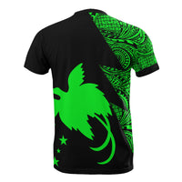 Papua New Guinea T Shirt Polynesian Pattern Green Flash Style - Polynesian Pride