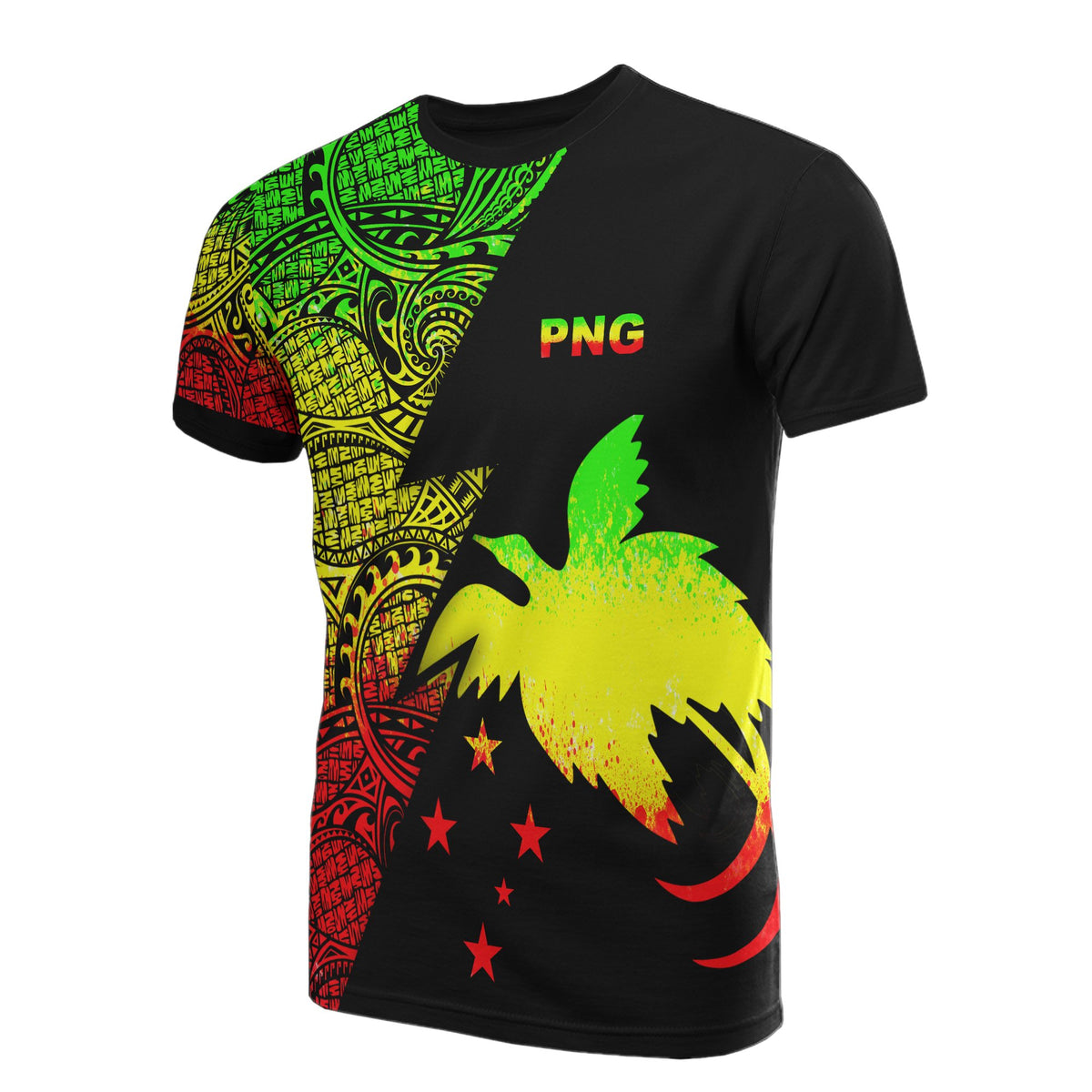 Papua New Guinea T Shirt Polynesian Pattern Reggae Flash Style Unisex Reggae - Polynesian Pride
