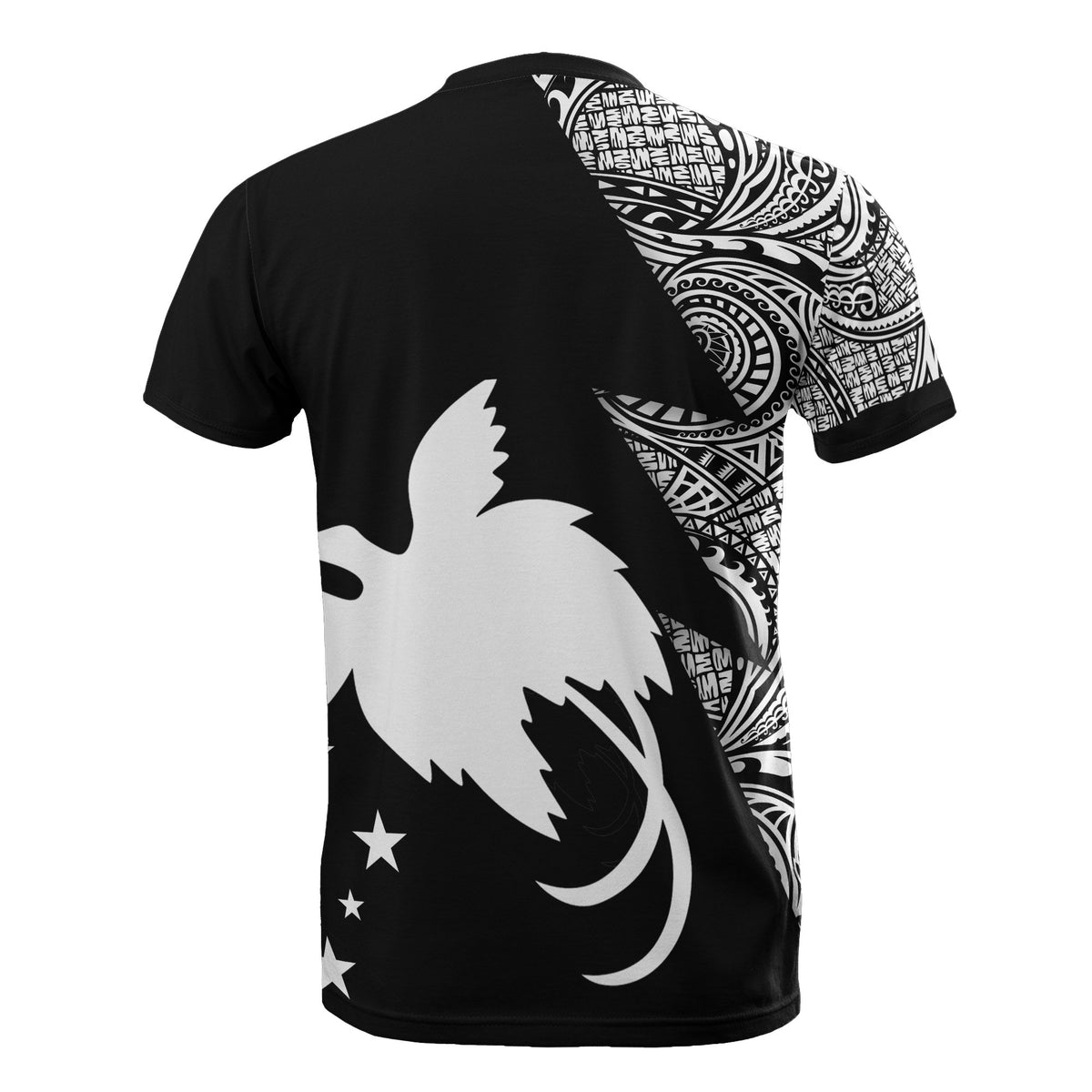 Papua New Guinea T Shirt Polynesian Pattern White Flash Style - Polynesian Pride