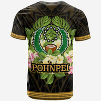 Pohnpei T Shirt Polynesian Gold Patterns Collection - Polynesian Pride