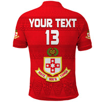 (Custom Text and Number) Kolisi Tonga College Atele Polo Shirt 140 Years Anniversary Tongan Ngatu LT13 - Polynesian Pride
