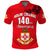 Kolisi Tonga College Atele Polo Shirt 140 Years Anniversary Tongan Ngatu LT13 Red - Polynesian Pride