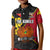 (Custom Text and Number) The Kumuls PNG Polo Shirt KID Papua New Guinea Polynesian Dynamic Style Black LT14 - Polynesian Pride