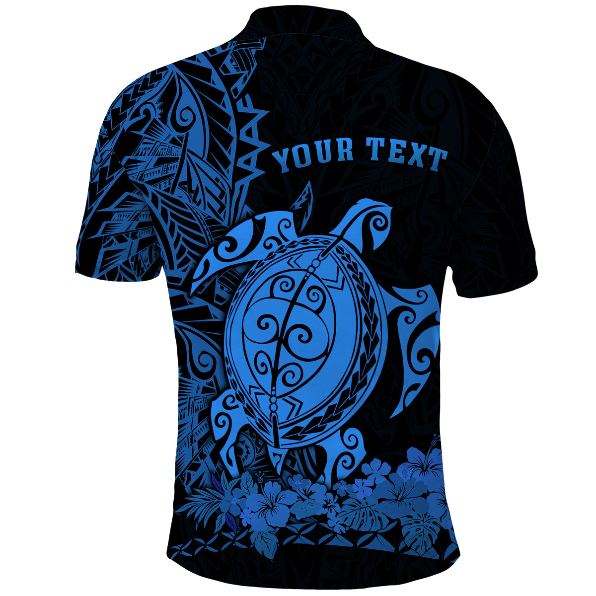 Custom Hawaii Polynesian Polo Shirt Blue Sea Turtles Hawaiian LT13 - Polynesian Pride