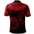 Northern Mariana Islands Polo Shirt Unique Serrated Texture Red - Polynesian Pride