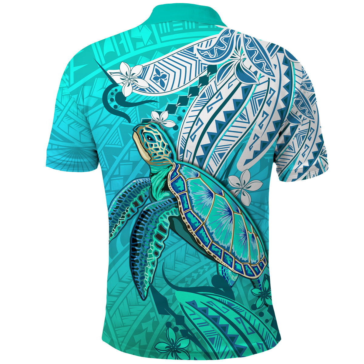 Hawaiian Islands Polo Shirt Turtle Mix Hawaii Polynesian LT13 - Polynesian Pride