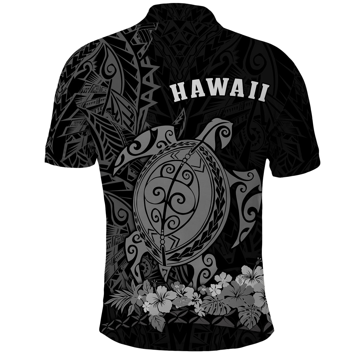 Hawaii Polynesian Polo Shirt Gray Sea Turtles Hawaiian LT13 - Polynesian Pride