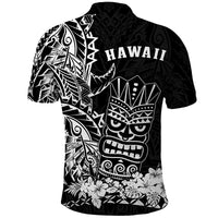 Hawaii Polynesian Polo Shirt White Tiki Masks Hawaiian LT13 - Polynesian Pride