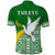 Tailevu Rugby Polo Shirt Fiji Rugby Tapa Pattern Green LT13 - Polynesian Pride
