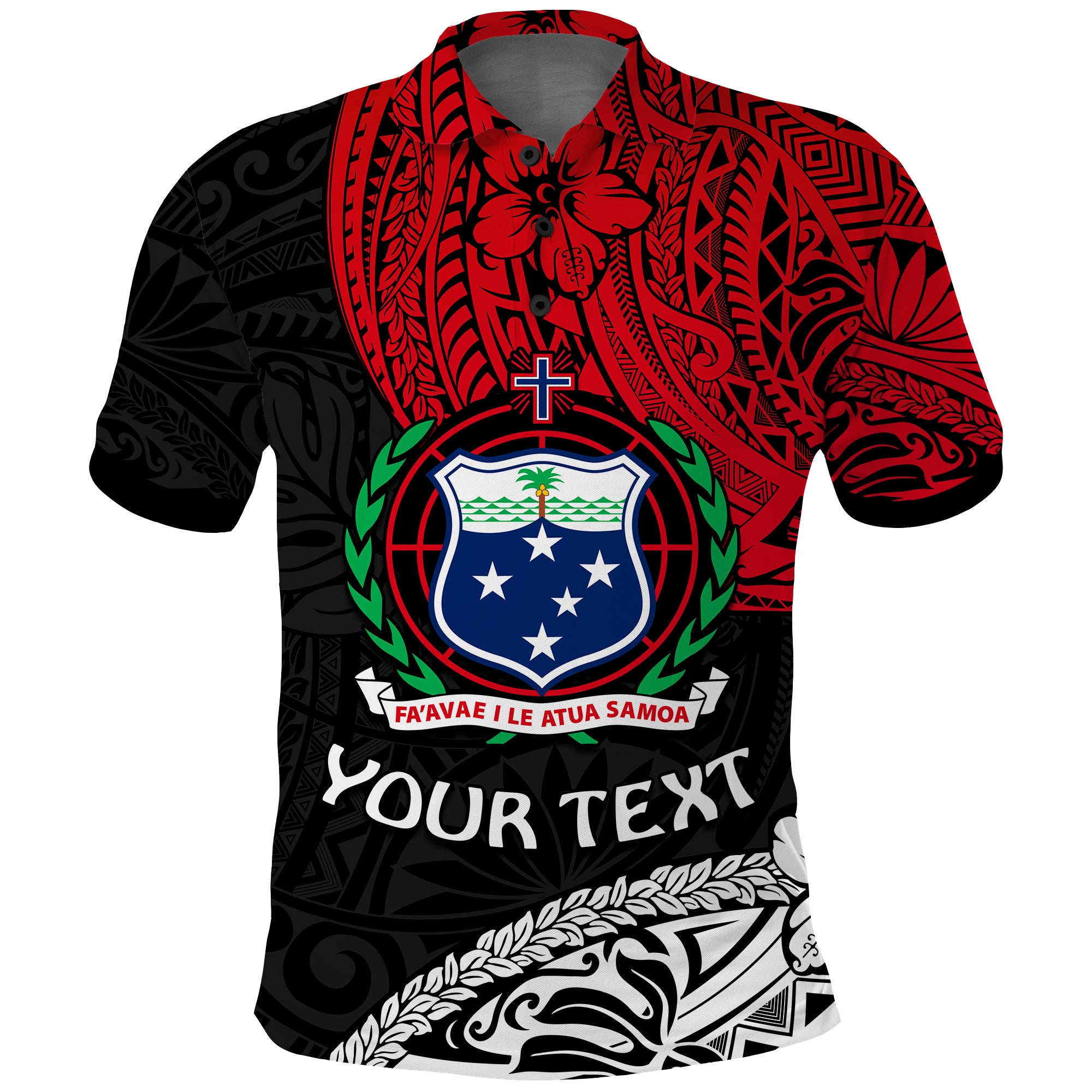 Custom Samoa Polo Shirt Beloved Samoan Mix Polynesian Pattern LT13 Unisex Red - Polynesian Pride