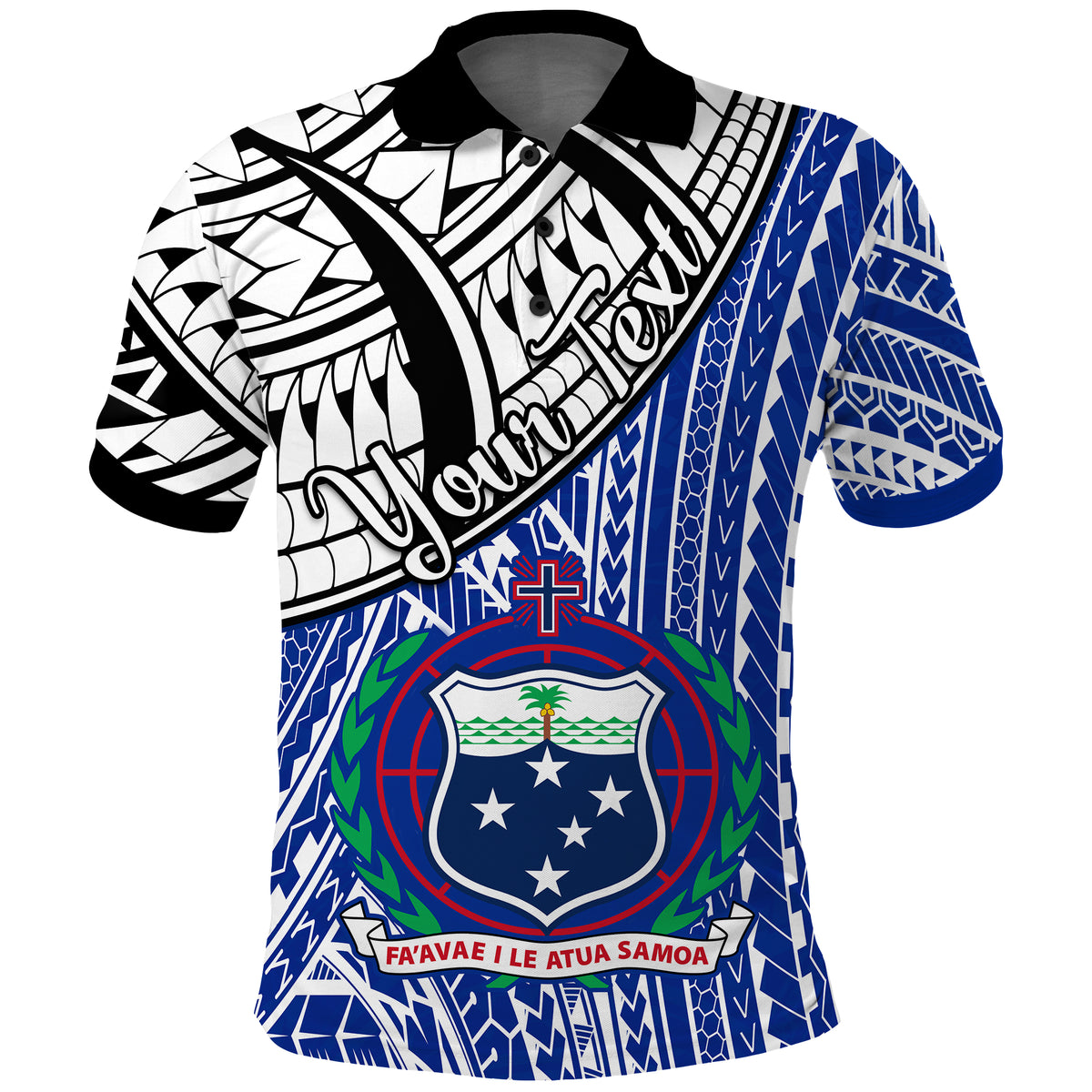 Custom Samoa Polo Shirt Samoan Pattern Newest LT13 Adult Blue - Polynesian Pride