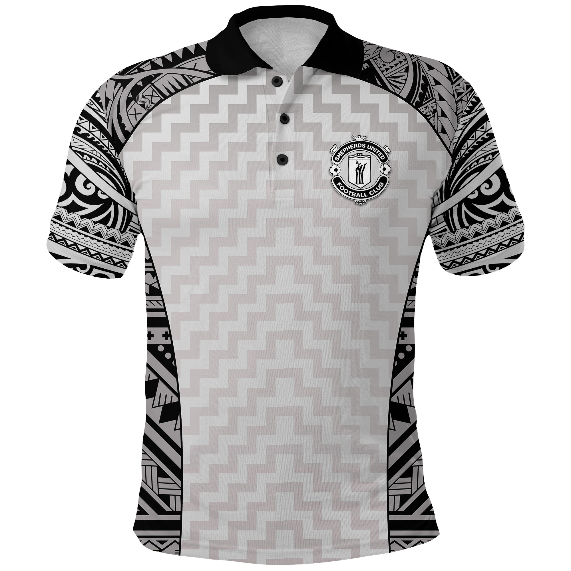 Shepherds United F.C. Polo Shirt SHEFA DAY LT13 Unisex Black - Polynesian Pride