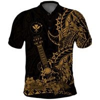 Custom Hawaii Polynesian Polo Shirt Ukulele Gold LT13 - Polynesian Pride